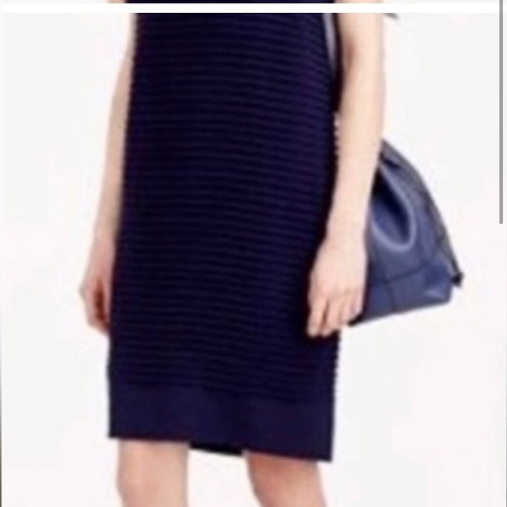 J crew navy blue pleated mini dress size 8 - Picture 2 of 13
